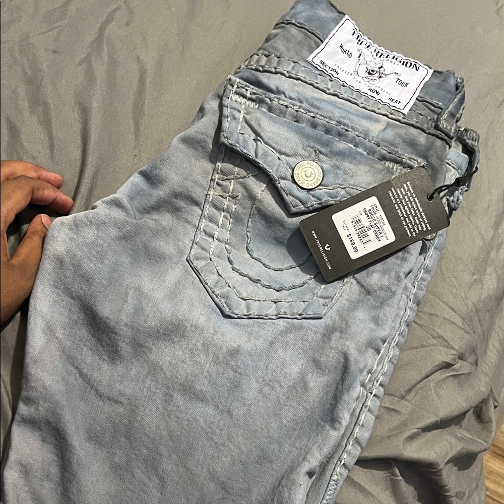 True Religion Faded Blue Denim Jeans